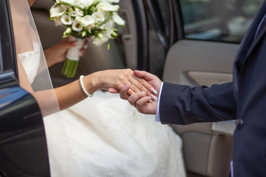 bride in wedding transportation valet service